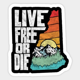 Live Free Or Die New Hampshire Nature Sticker